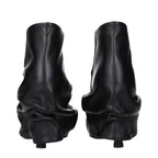 The Attico Black Leather Ankle Boots