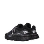 Versace Black Fabric Athletic Sneakers