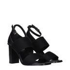 Max Mara Black Fabric Platform Sandals