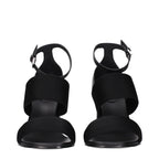 Max Mara Black Fabric Platform Sandals