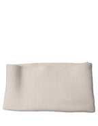 Dolce & Gabbana Men White Polyester Knitted Neck Warmer Scarf