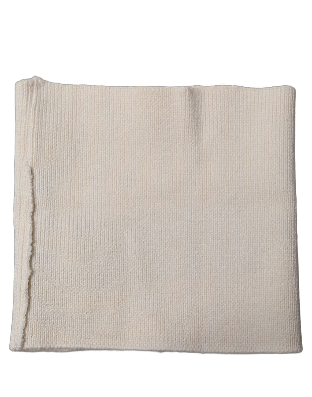 Dolce & Gabbana Men White Polyester Knitted Neck Warmer Scarf
