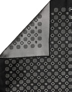 Dolce & Gabbana Black White Patterned Pocket Square Scarf