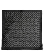 Dolce & Gabbana Black White Patterned Pocket Square Scarf