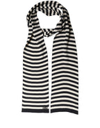 Dolce & Gabbana Black White Stripes Silk Knitted Shawl Scarf