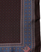 Dolce & Gabbana Maroon Geometric Handkerchief Pocket Scarf
