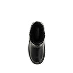 PINKO Black Calf Leather Bos Taurus Clogs
