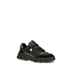 PINKO Black Calf Leather Bos Taurus Chunky Sneakers