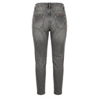 Philipp Plein Grey Cotton Women Jeans