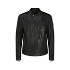 Belstaff Black Lamb Ovis Aries Leather Jacket