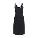 Versace Black Wool Oves Aries Casual Dress