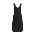 Versace Black Wool Oves Aries Casual Dress