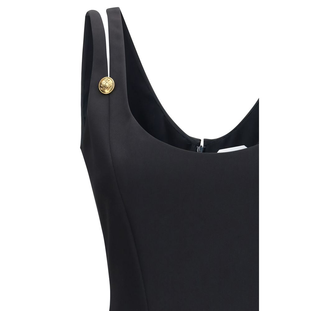 Versace Black Wool Oves Aries Casual Dress