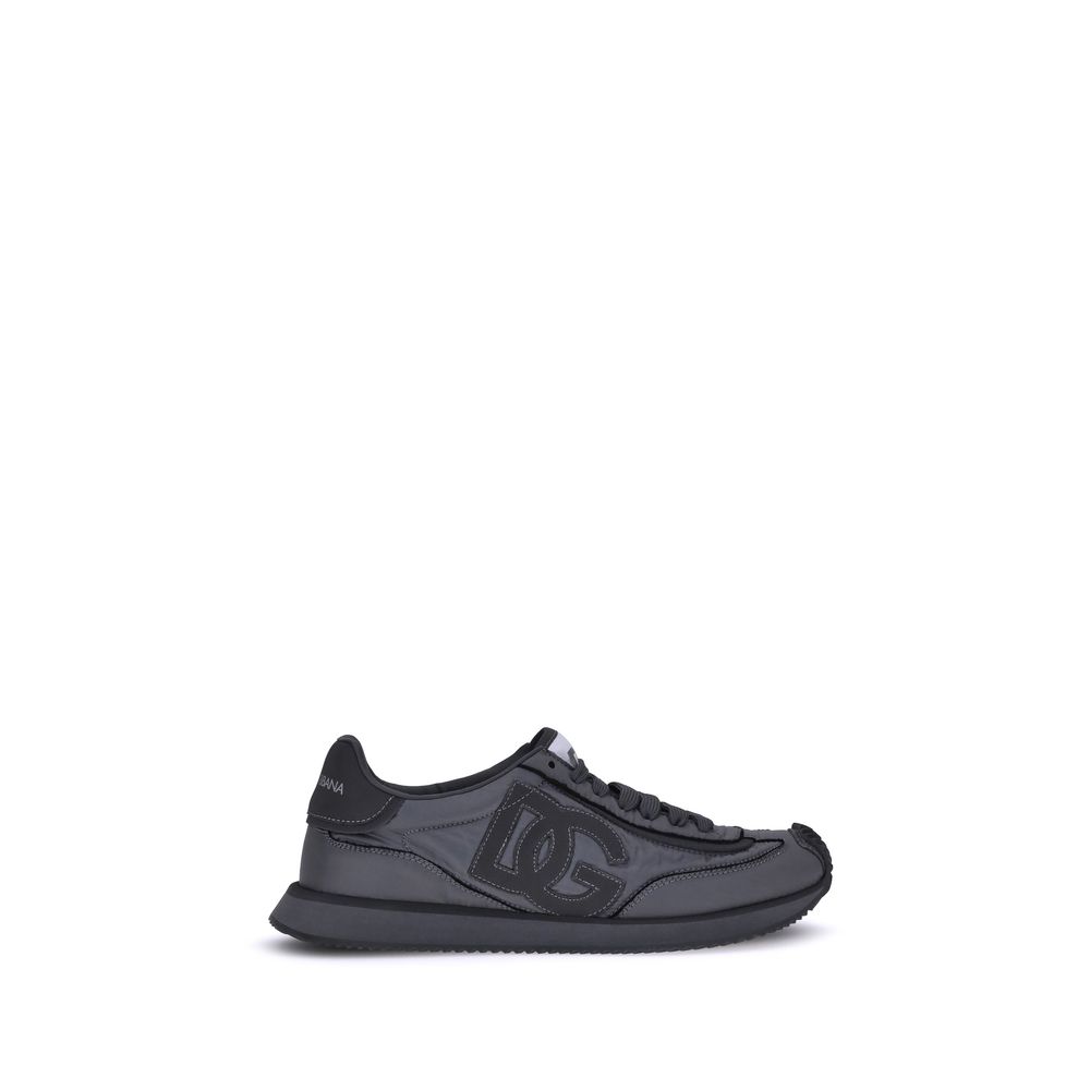 Dolce & Gabbana Black Fabric Athletic Sneakers