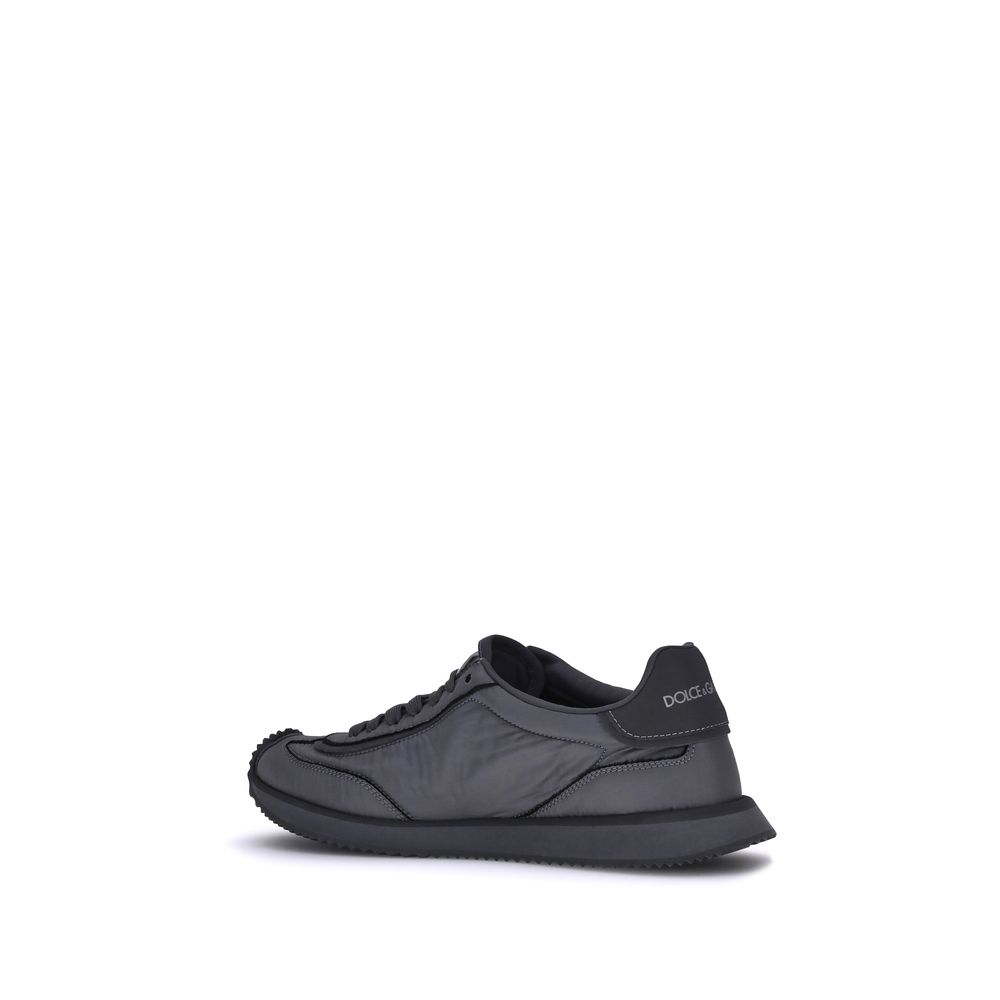 Dolce & Gabbana Black Fabric Athletic Sneakers