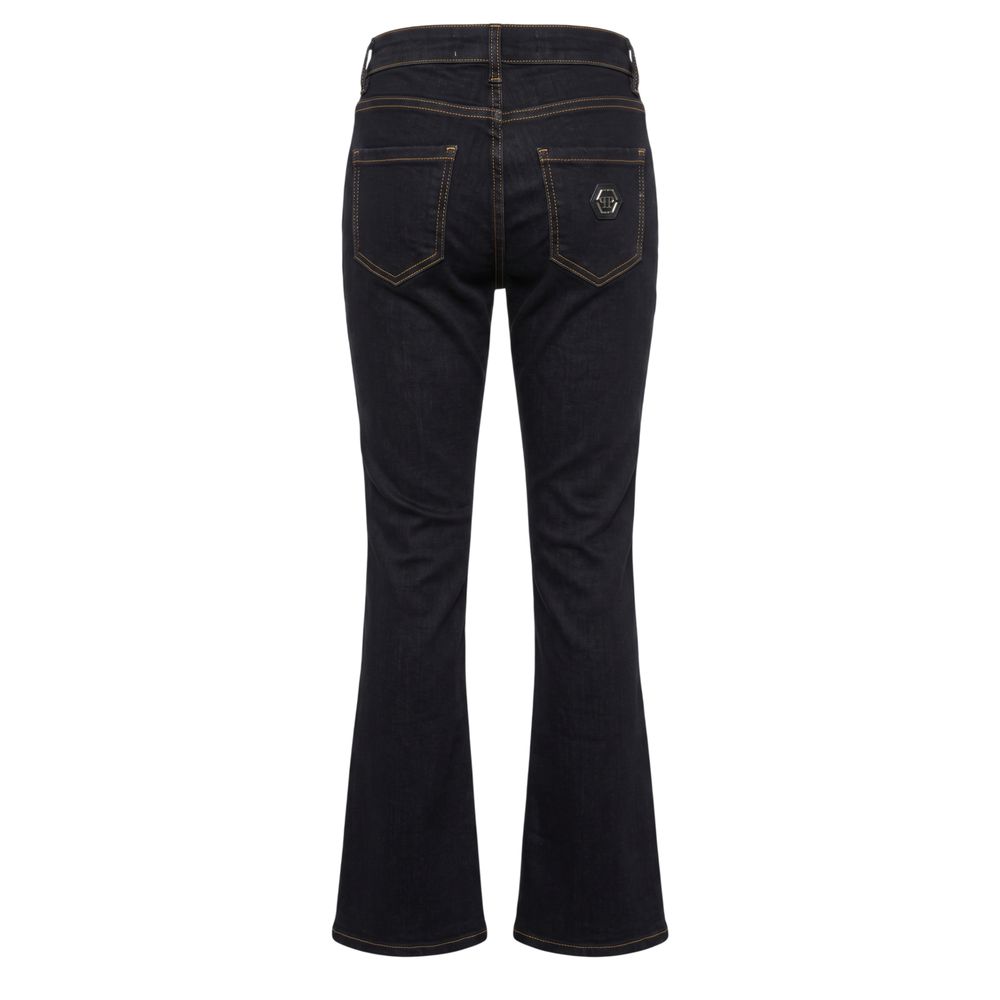 Philipp Plein Blue Cotton Women Jeans