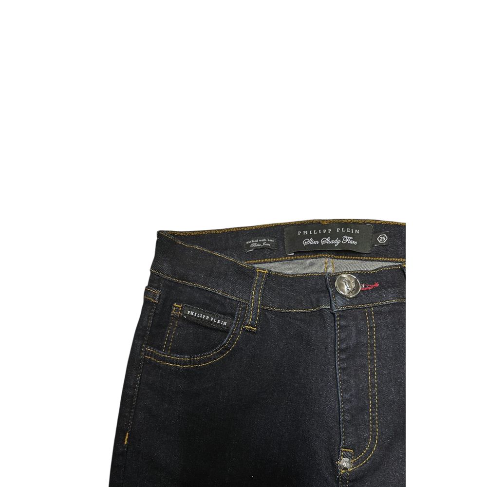 Philipp Plein Blue Cotton Women Jeans