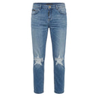 Philipp Plein Blue Cotton Women Jean