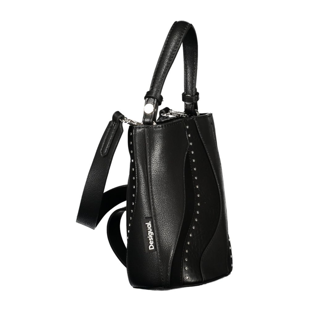 Desigual Nero Poliuretano Women's Bag with Shoulder Strap and Internal Pocket