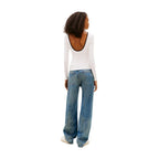 Tommy Hilfiger Jeans White Recycled Cotton Long Sleeve T-Shirt