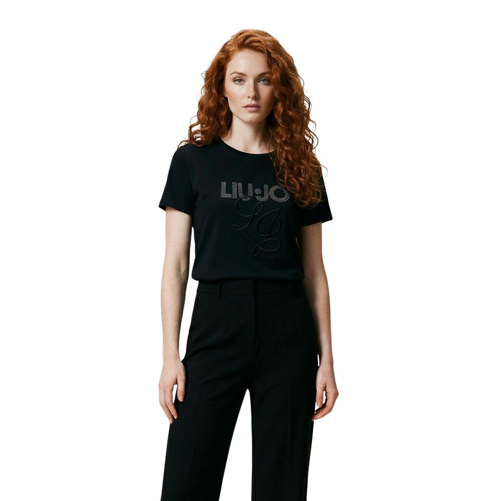 Liu Jo Black Cotton T-Shirt