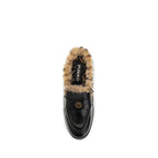PINKO Black Calf Leather Bos Taurus Mules