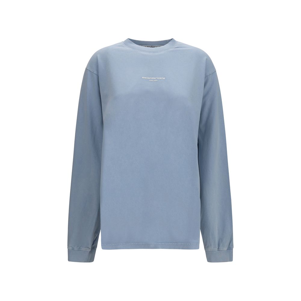 Alexander Wang Blue Cotton Long Sleeve T-Shirt