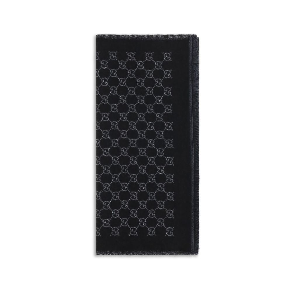 Gucci Black Wool Oves Aries Scarf