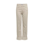 Only Beige Cotton Mom Jeans