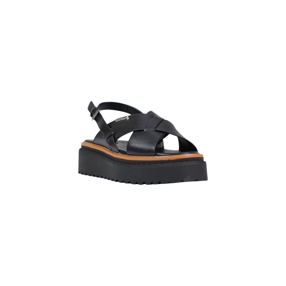 Liu Jo Black Leather Platform Sandals