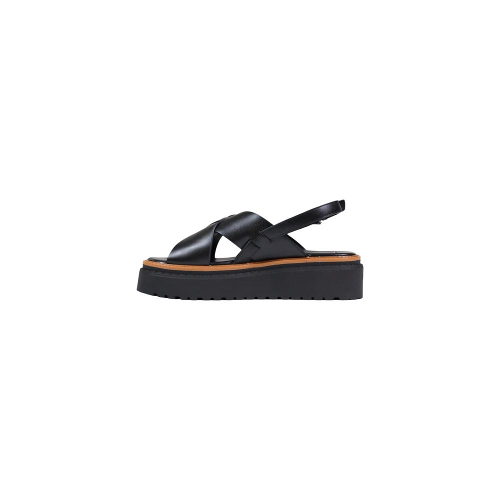 Liu Jo Black Leather Platform Sandals