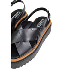 Liu Jo Black Leather Platform Sandals