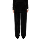 Max Mara Black Cotton Casual Pants