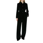 Max Mara Black Cotton Full-Length Jacket