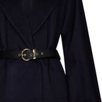 Max Mara Blue Virgin Wool Coat