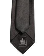 Dolce & Gabbana Men Dark Gray Silk Classic Adjustable Tied Necktie Tie