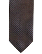 Dolce & Gabbana Men Brown Geometric Silk Adjustable Tied Necktie Tie