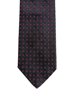 Dolce & Gabbana Men Dark Blue Geometric Silk Adjustable Tied Necktie Tie
