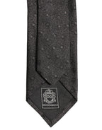 Dolce & Gabbana Men Black Polka Dot Silk Adjustable Tied Necktie Tie