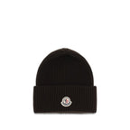 Moncler Brown Wool Oves Aries Beanie