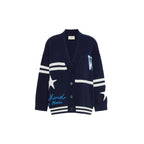 Max Mara Blue Virgin Wool Cardigan