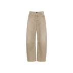 Max Mara Beige Cotton Relaxed Fit Jeans