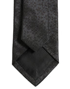 Dolce & Gabbana Black Jacquard Silk Adjustable Necktie Men Accessory Tie
