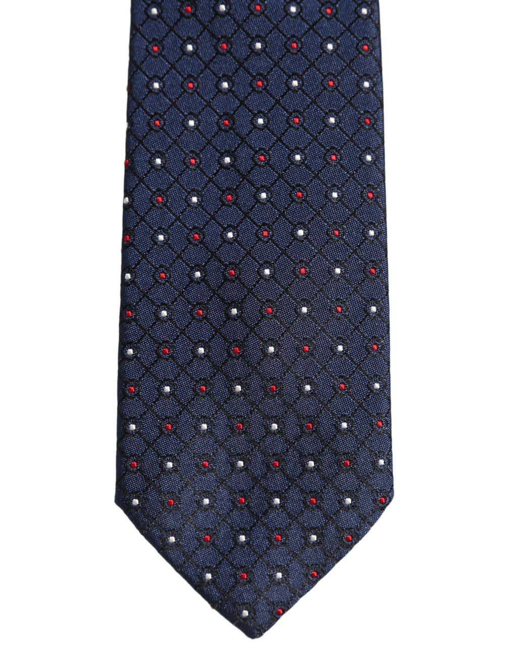 Dolce & Gabbana Blue Diamond Lattice Adjustable Necktie Men Accessory Tie