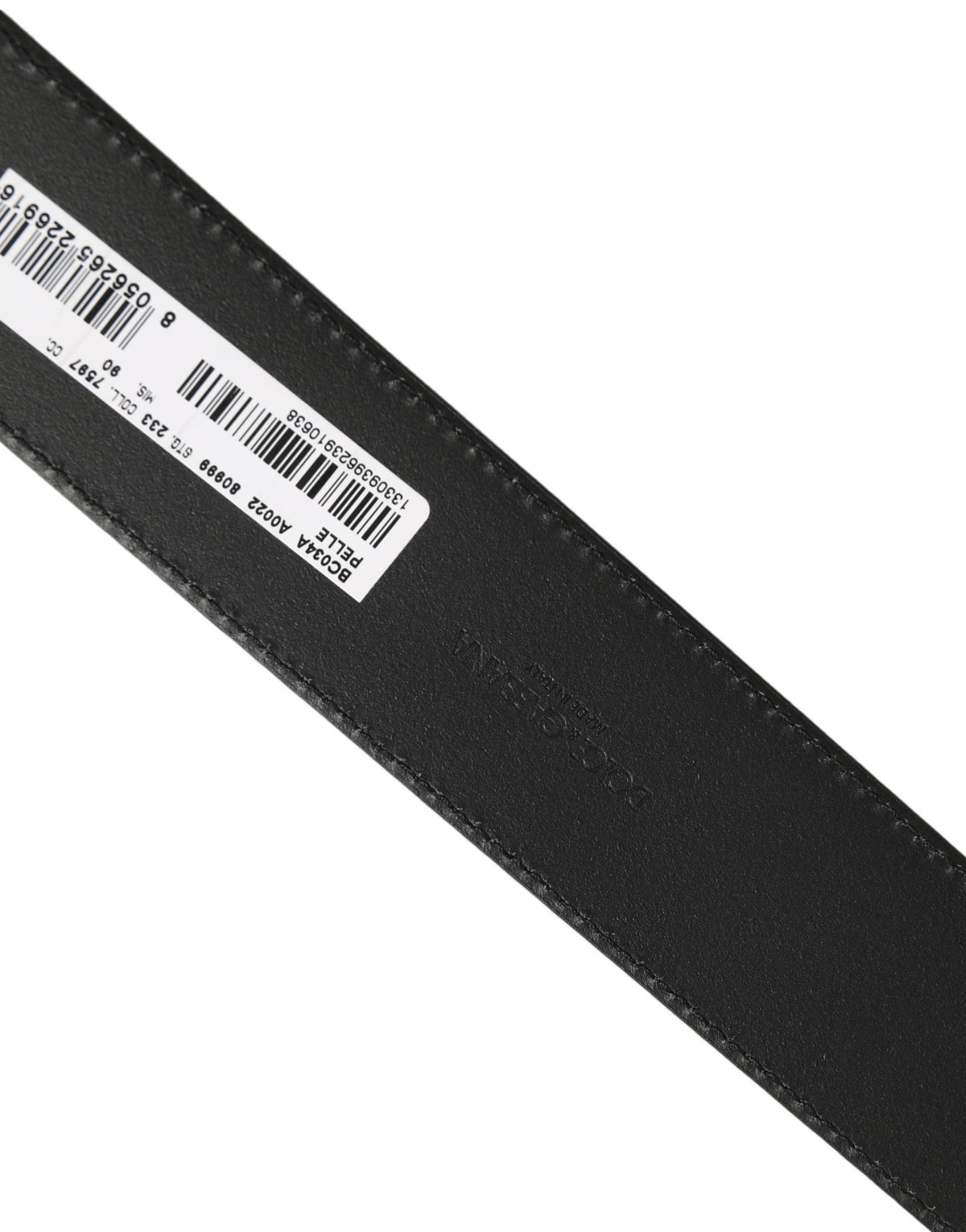 Dolce & Gabbana Black Leather Bee Accent Metal Buckle Belt