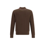 Burberry Brown Wool Oves Aries Dress Shirt