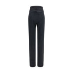 Ermanno Scervino Black Viscose Casual Pants