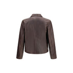 Our Legacy Brown Calf Leather Bos Taurus Leather Jacket
