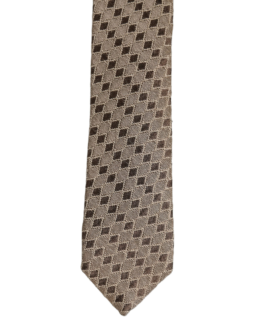 Dolce & Gabbana Brown Patterned Wool Adjustable Necktie Men Accessory Tie
