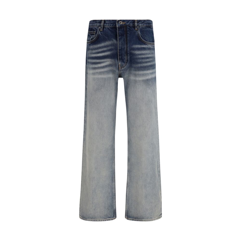Off-White Gray Cotton Slim Fit Jeans